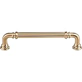 Top Knobs TK323HB Top Knobs TK323 Reeded 5 Inch Center to Center Handle Cabinet Pull from The Chareau Collection, Honey Bronz