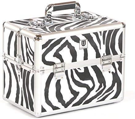 Classic Professional Aluminium Beauty Case Cosmetic Makeup Box Zebra