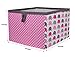 Bacati - Large Storage Tote Elephants Pink/Grey 14 x 14 x 10 inches
