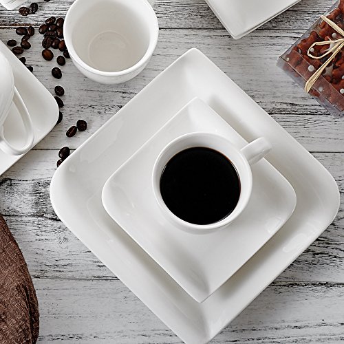 vancasso Kaffeeservice, Kaffeeset Yolanda Tasseservice, Tafelservice aus weißen Porzellan, 18 TLG. Kaffeeset, Beinhaltet… – Bild 8
