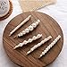 LOVINSHOW 5pcs Pearl Hair Clips Hairpins for Women Lady Girls Faux Pearl Hair Barrettes Bobby Pins Decorative Wedding Bridal Hair Accessories