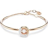 Swarovski Dextera Bangle, Round Cut, Clear, Rose Gold-Tone Finished