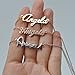 HUAN XUN Personalized Customized Name Initial Necklace Monogrammed Words Gold Silver Rose Gold Girl's Jewelry