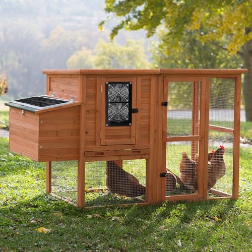 SUNYIMA Solar Fan, 15 W Waterproof Solar Dual Exhaust Fan for Small Chicken Coops, Sheds, Pet Houses, Greenhouse Air Circulation Outdoor