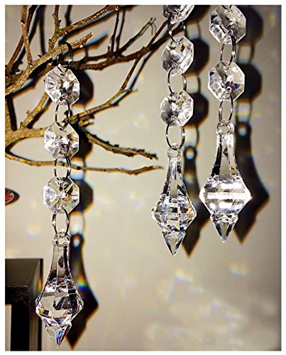 Hot 30PCS Acrylic Crystal Beads Garland Chandelier Hanging Wedding Party Celebration Decor (style 7)