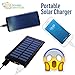 Portable Solar Charger with Removable Logo: Sophisticated, Lightweight, 10000 mAh Capacity, 2 USB Port for iPhone, Android, Tablet. Perfect for Eco Travel