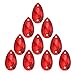 50Pcs Teardrop Sew on Rhinestones Crystal AB Glass Flatback Rhinestone for Crafts Clothing Wedding Dress Decoration,11X18mm Red