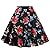 DYS Women's 1950's Vintage Skirt A Line Pleated Floral Print Skirts Midi Length