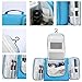 ProCase Toiletry Bag with Hanging Hook, Organizer for Travel Accessories, Makeup, Shampoo, Cosmetic, Personal Items, Bathroom Storage with Hanging, Large, Blue