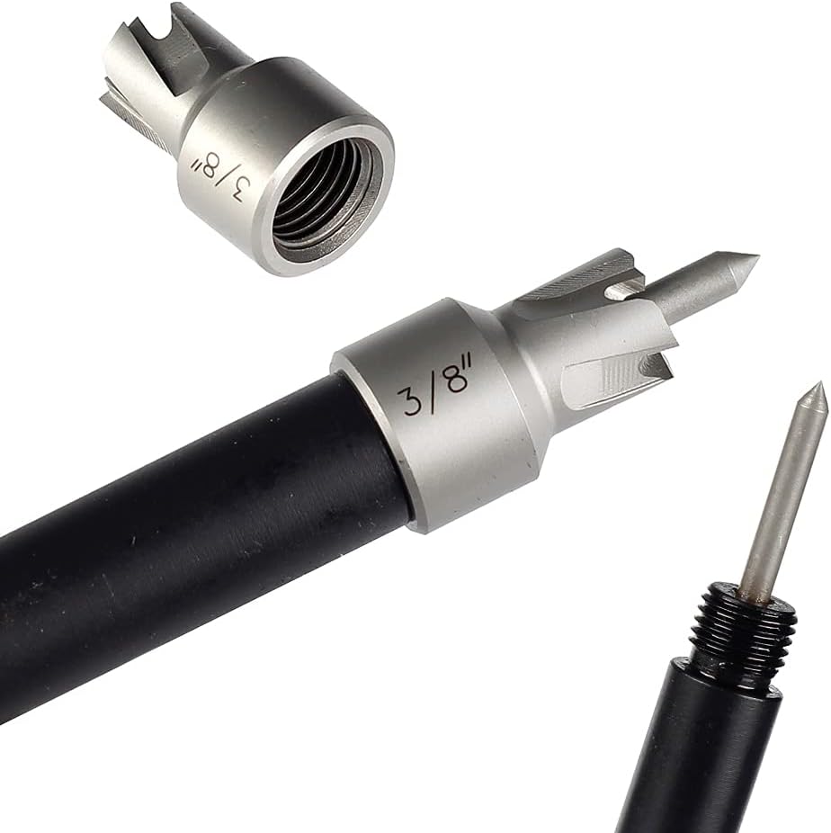 Spot Weld Cutter Set JESTUOUS 5-pack 3/8 Inch HSS Remover Welding Metal Sheet Hole Drilling Bits for Power Hand Drill Tool - - 
