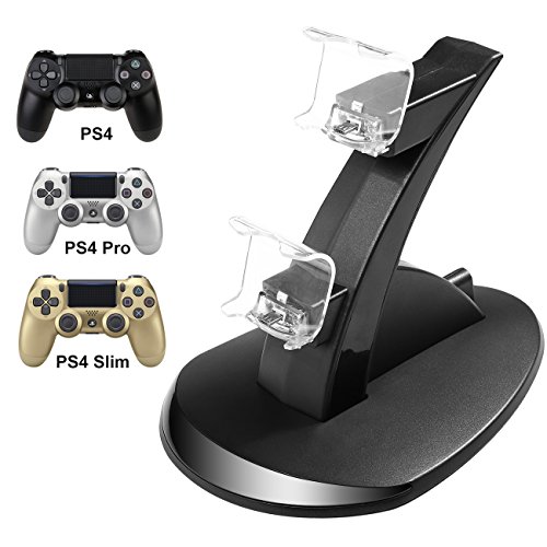 image for CPPSLEE PS4 Controller Charger Dock With IC ,USB Dual Charger Station 
