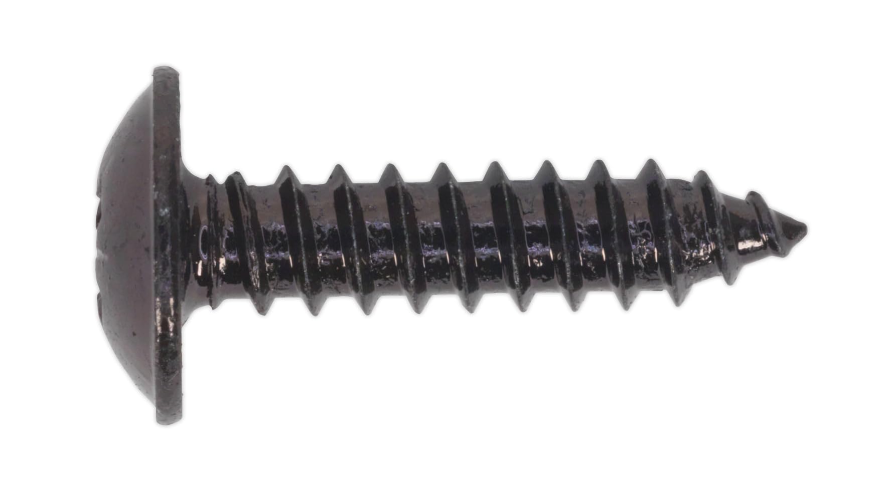 Sealey BST4819 Self Tapping Screw 4.8 x 19mm Flanged Head Black Pozi BS 4174 Pack of 100