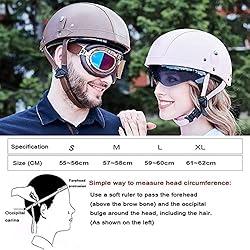DJCALA Retro Street Motorcycle Helmet for Men