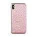 Ted Baker Sparkly Fashion Mirror Folio Case for iPhone Xs Max, Protective Cover iPhone Xs Max for Professional Women/Girls - Rose Gold