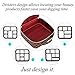 WODKEIS Makeup Case Cosmetic Bag Professional Train Case Large Makeup Box Make Up Storage Organizer with Removable Dividers & Brush Section for Women Girls Travel, PU Leather, Hard Shell, Brown