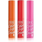 DHC Color Lip Cream 3 Pack, Red, Pink and Apricot