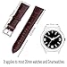 20mm Leather Watch Bands, Vetoo Classic Genuine Crocodile Pattern Leather Replacement Watch Strap - Brown1