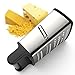 iCooker Cheese Grater [Stainless Steel] 4 Sided Box Grater - Premium Quality Zester for Vegetables, Fruits, Ginger, Chocolate & Nuts - Best Slicer With Sharp Blades [Black Handle]