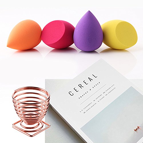 FAMILIFE Makeup Sponge Blender Set 5Pcs with Dry Holder Stand Cosmetic Egg Blending Sponge Set - Thumbnail 2