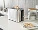 BREVO 2-Slice Extra Wide Slot Toaster for Bagel Breakfast with Reheat Defrost 7-Shade Control Brushed Stainless Steel