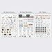 Oriday, Monthly Calendar Planner Stickers 6 Sheets, Set of 391 Stickers for Daily Life Productivity