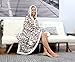 Chic Home Agot BRAND NEW!! Ultra plush sherpa lined Snuggle up animal print hoodie wearable blanket 51