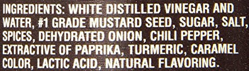 Plochman's Flavored Yellow Mustard, Chili Dog Mustard, 10.5-Ounce Squeeze Barrels (Pack of 6)