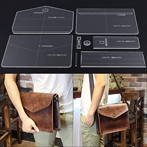 Best Quality - Leathercraft Tool Sets - Set DIY Handmade Acrylic Leather Men Crossbody Bag Shoulder Bag Pattern Stencil Template - by ABYSTEPS - 1 PCs