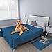 Easy-Going 100% Waterproof Dog Bed Cover Furniture Protector Sofa Cover Non-Slip Washable Reusable Incontinence Bed Underpads for Pets Kids Children Dog Cat(52×82 in,Peacock Blue)thumb 2