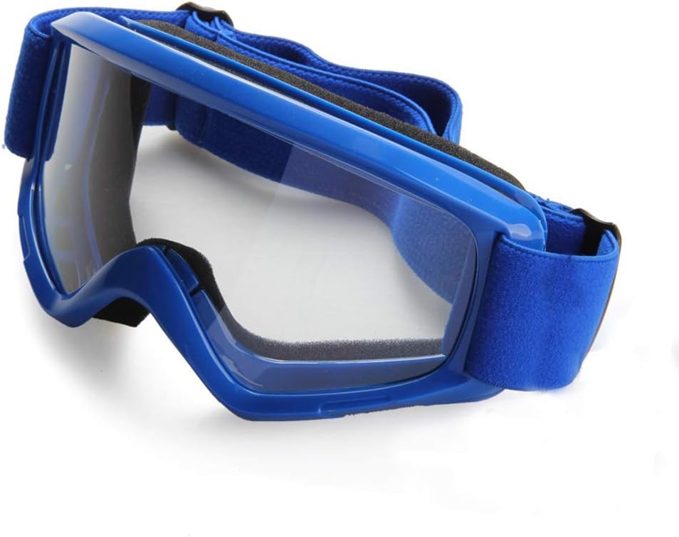 Psler Lunettes de course pour moto tout-terrain Type 1, Noir+Transparent