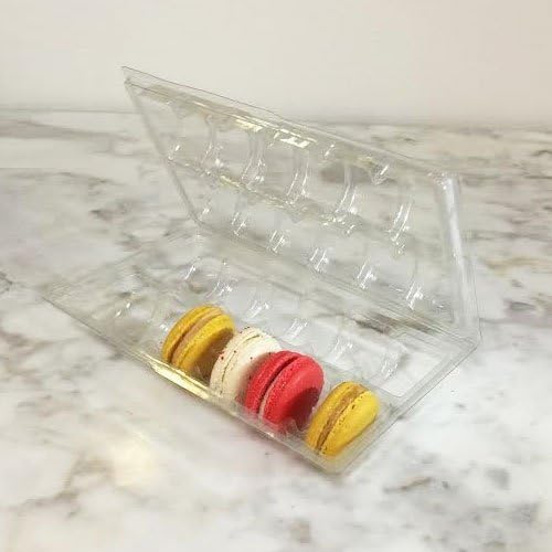 Macaron Plastic Box Clamshell Packaging Blister Box for 12 Macarons($1.7 Each) - Pack of 20 Boxes by Cheerico