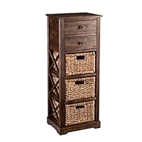 Southern Enterprises Jayton 3-Basket Storage Tower, Brown