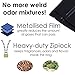 QQ Studio 100 Matte Double-Sided Black Mylar Foil Flat Zip Lock Bags (MED ~ 3.9