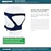 Universal Headgear Strap, Replacement Headband for Gel Full Face Mask, Standard Size Lrg Res Med - Navy (Without Mask)