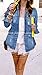 Womens Casual Classic Denim Lapel Long Sleeve Slim Jean Outwear Jacket Coat 5XL