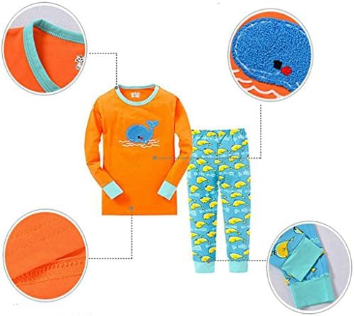 Slenily Girls Pajamas Dolphin Cotton Girls Clothes Size 2T-7