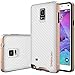 Galaxy Note 4 case, Caseology® [Envoy Series] [Carbon Fiber White] Premium Leather Bumper Cover [Leather Textured] Samsung Galaxy Note 4 case