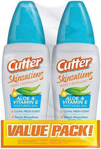 Cutter Skinsations Insect Repellent Pump Spray, 2/6-Ounce