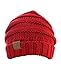NYFASHION101 Oversized Baggy Slouchy Thick Winter Beanie Hat, Red