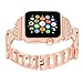 VOMA Bling Bands Compatible For Apple Watch Band 38mm 40mm Series 4/3/2/1, Stainless Steel Metal Jewelry Bracelet Bangle Wristbands For Iwatch Band 38mm 40mm(Bangle Rose 38mm 40mm)