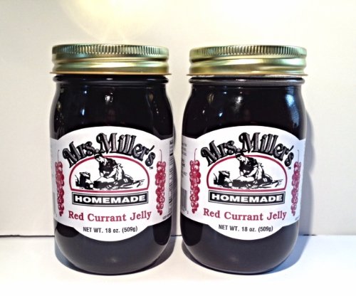 Mrs. Miller's Amish Homemade Red Currant Jelly 18 oz/509g - 2 Jars