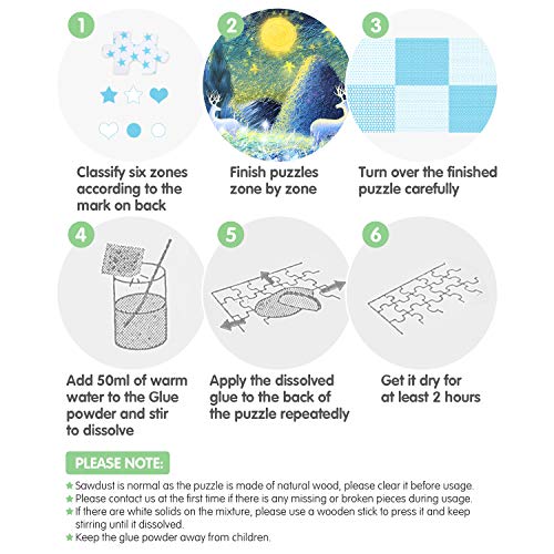 Peradix 1000 Piece Wood Jigsaw Puzzle Adults /Kids /Children - Wooden Puzzle for Adult Reduced Pressure Toy Gift - Education Toys Gift -(Deer)