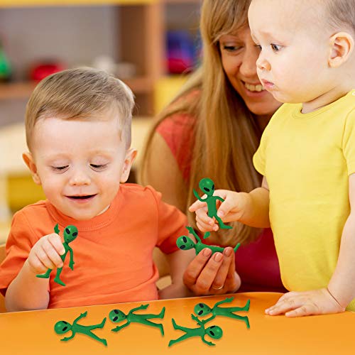ArtCreativity Bendable Alien Figures, Set of 12 Flexible Men, Birthday