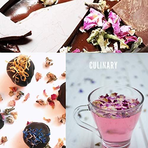 bMAKER Flower Kit - 6 Packets of French Lavender, Butterfly Pea Flower, Rosemary, Cornflower Whole, Calendula Petals, Pink Rose Petals and Rose Absolute Oil - Thumbnail 6
