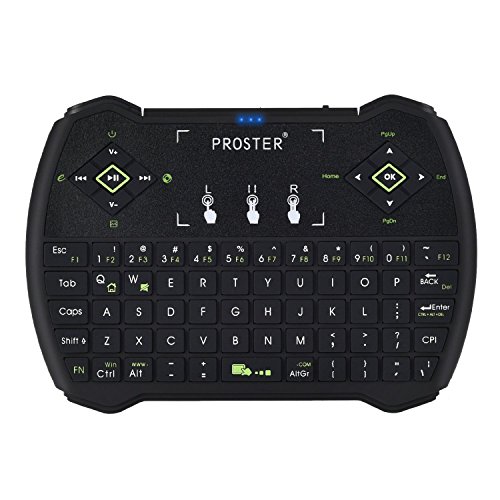 Proster Mini Touchpad Keyboard New Version 2.4G Wireless Handheld Keyboards with Mouse Right and