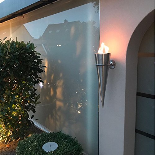 XXL Antorcha de la pared Antorcha de jardín Gel Chimenea de acero