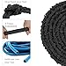 IBeaty Updated Lightweight 100ft Expandable Garden Hose Magic Flexible Water Hose with 3/4Inch Solid Brass Ends 9 Position Spray Nozzle Black