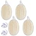 BERGMAN KELLY Exfoliating Loofah Sponge Pads with Hook, 4 Pack
