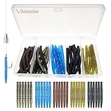 Lilureena 30 Pcs Senko Worms Fishing 3''Soft Lures