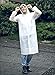 AIRCEE Lightweight Rain Cape Hooded Jacket Poncho Raincoat With Visor (M, White)